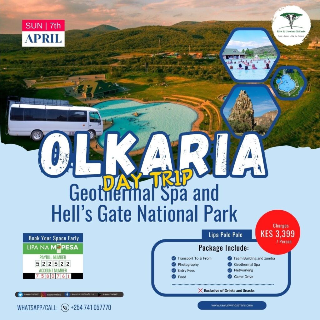 Olkaria, Geothermal Spa, and Hell’s Gate National Park Day Trip